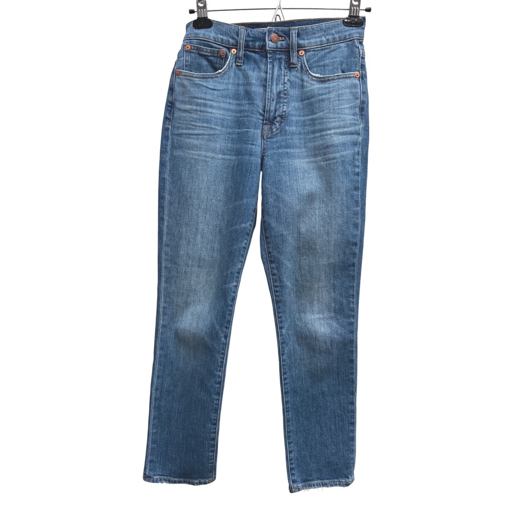 Madewell The Perfect Vintage Crop Jean High Rise Blue Size 24 Tapered Leg Denim - Picture 2 of 10